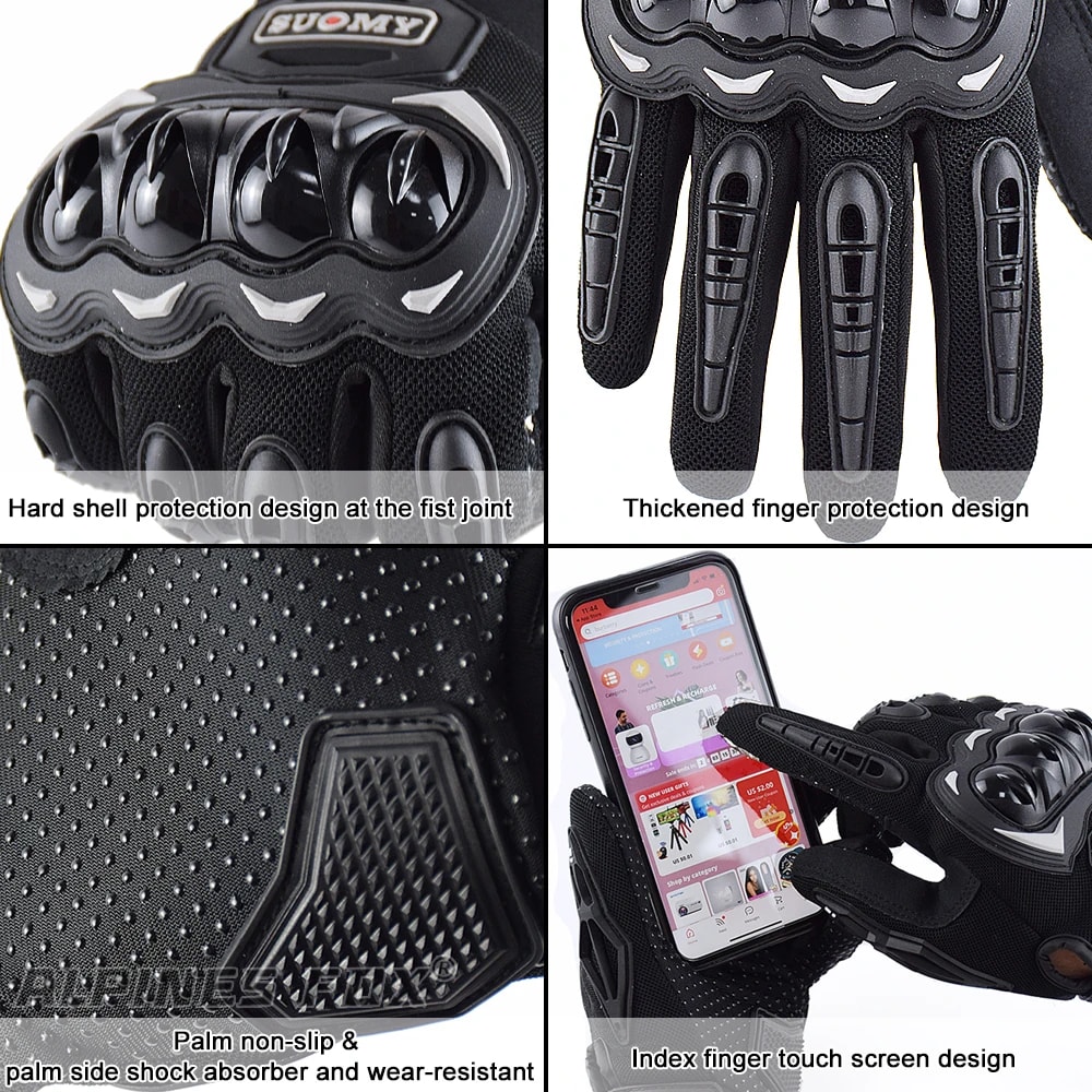 SUOMY Motorcycle Riding Gloves Women Touchscreen M