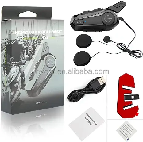 Inveer Motorcycle Intercom Dual Pack, Helmet Heads